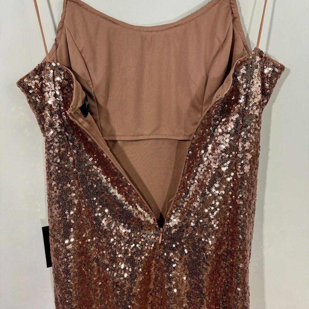 Lulus Women’s Size Large Rose Gold Bring It Sequin Bodycon Mini Dress New - Picture 9 of 9